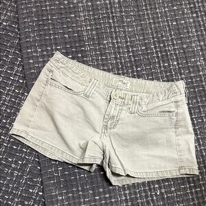 Lee Women's Short-Length Denim Shorts in Light Olive Vintage